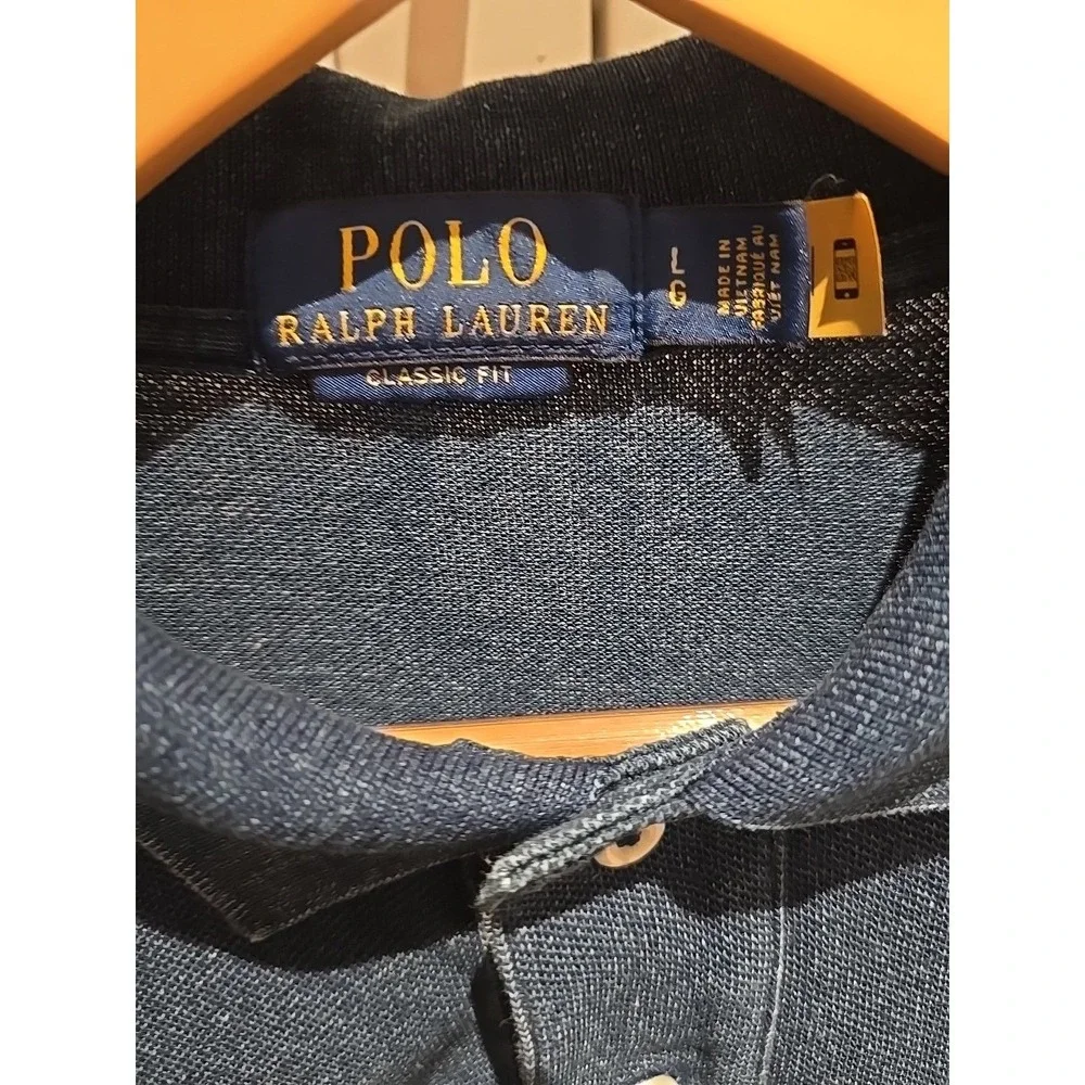 Polo Ralph Lauren Men's Polo Shirt Classic Fit Blue Jeans Large‎